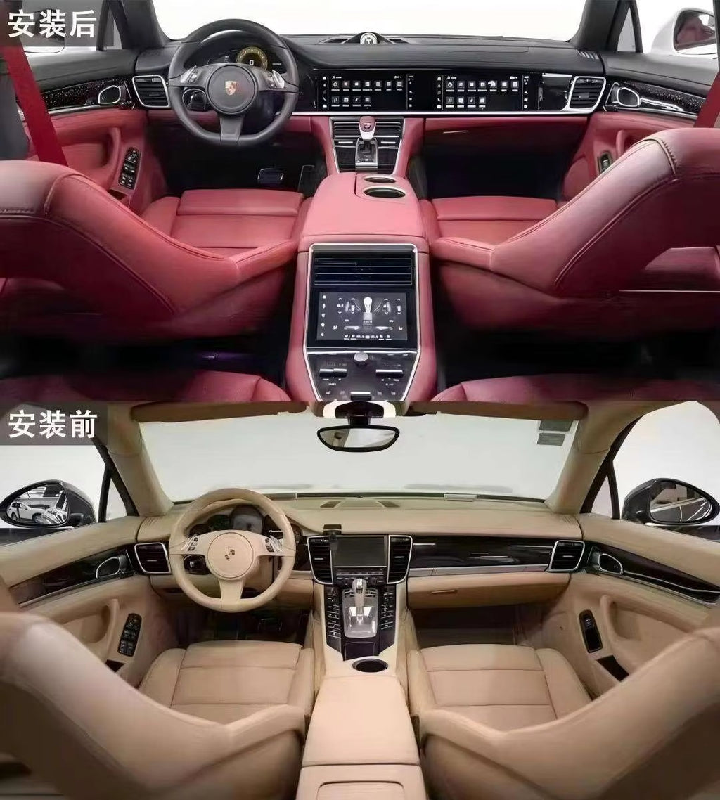 Porsche Panamera 970 2010-2016 geniş ekranlı ön panel ve kokpit dönüşümü - HY TUNING ürün görseli 2