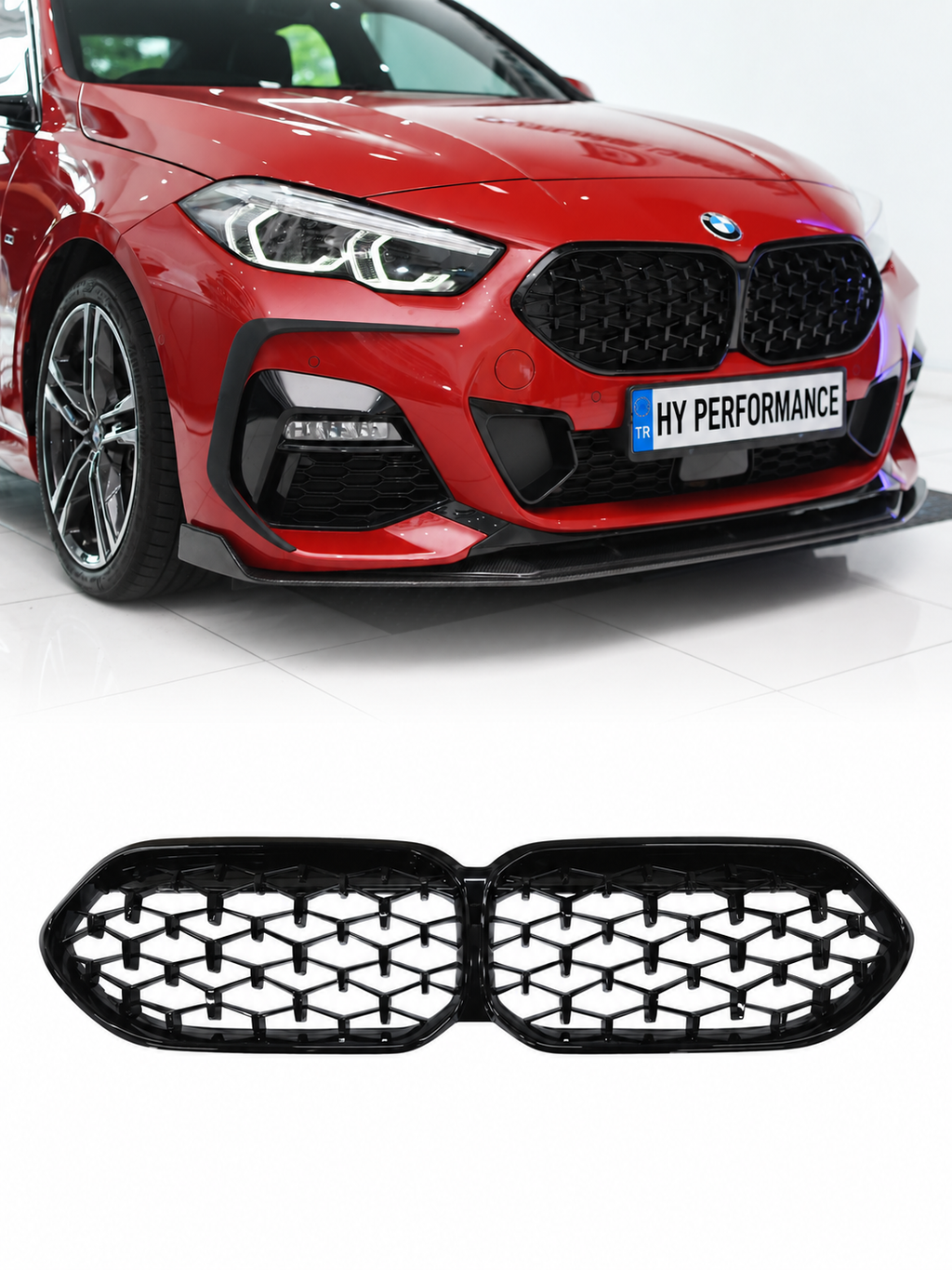 BMW F44 Gran Coupe 2020+ Diamond Style parlak siyah ön panjur