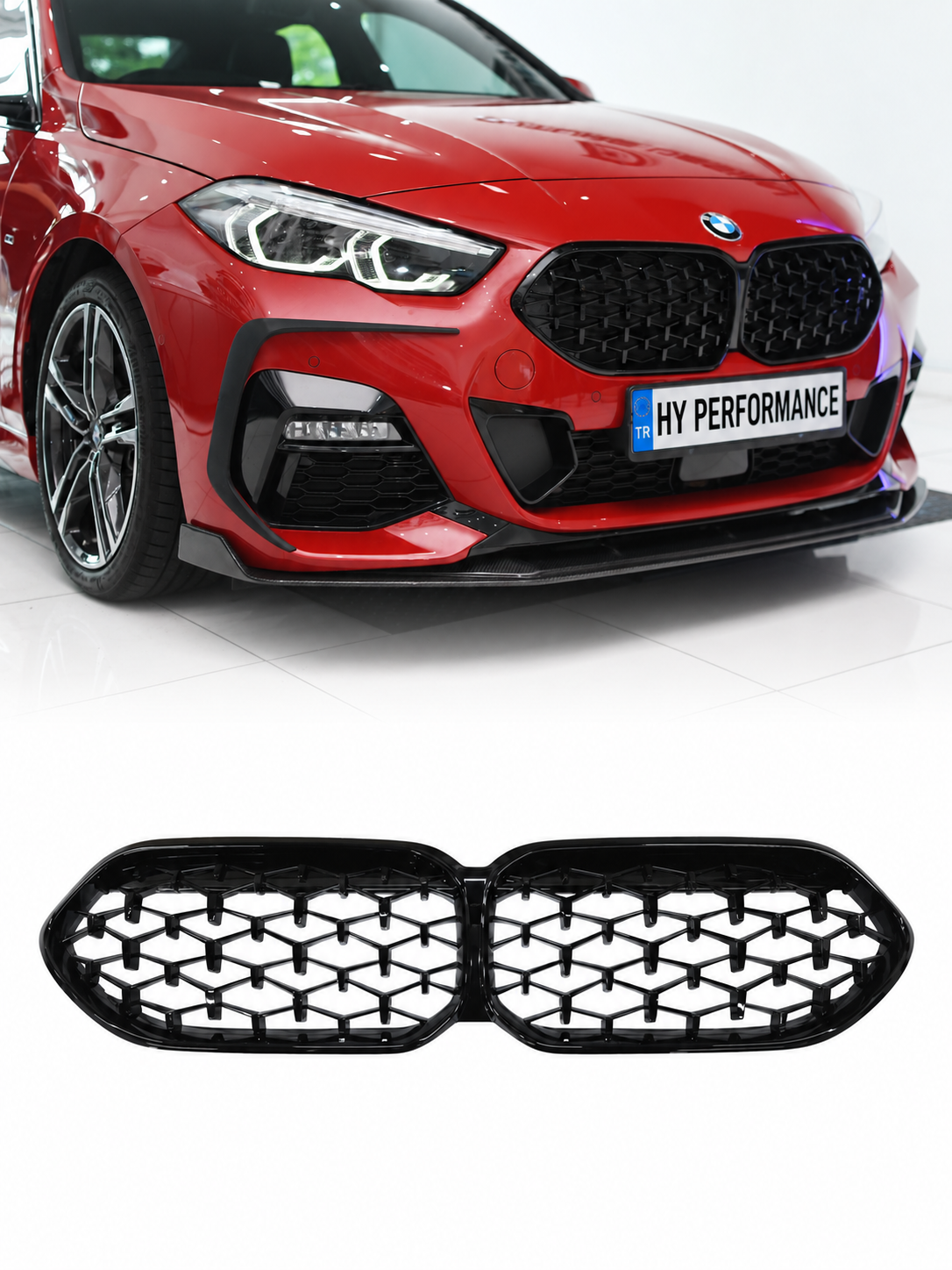 BMW F44 Gran Coupe 2020+ Diamond Style parlak siyah ön panjur