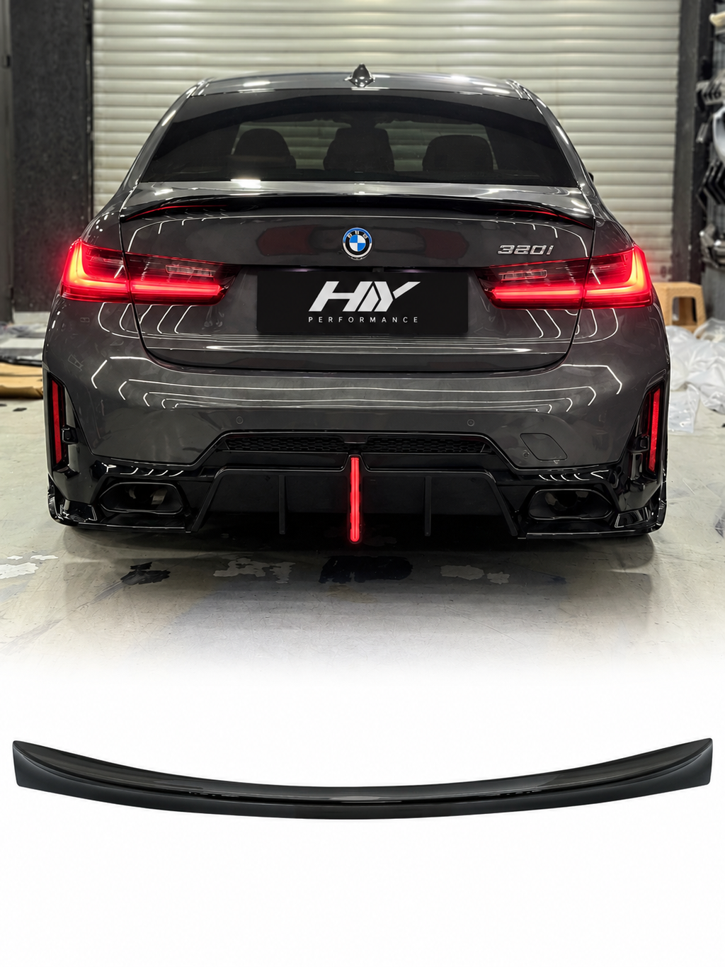 BMW 3 Serisi G20 2018-2026 Performance Style Bagaj Spoyleri - Parlak Siyah
