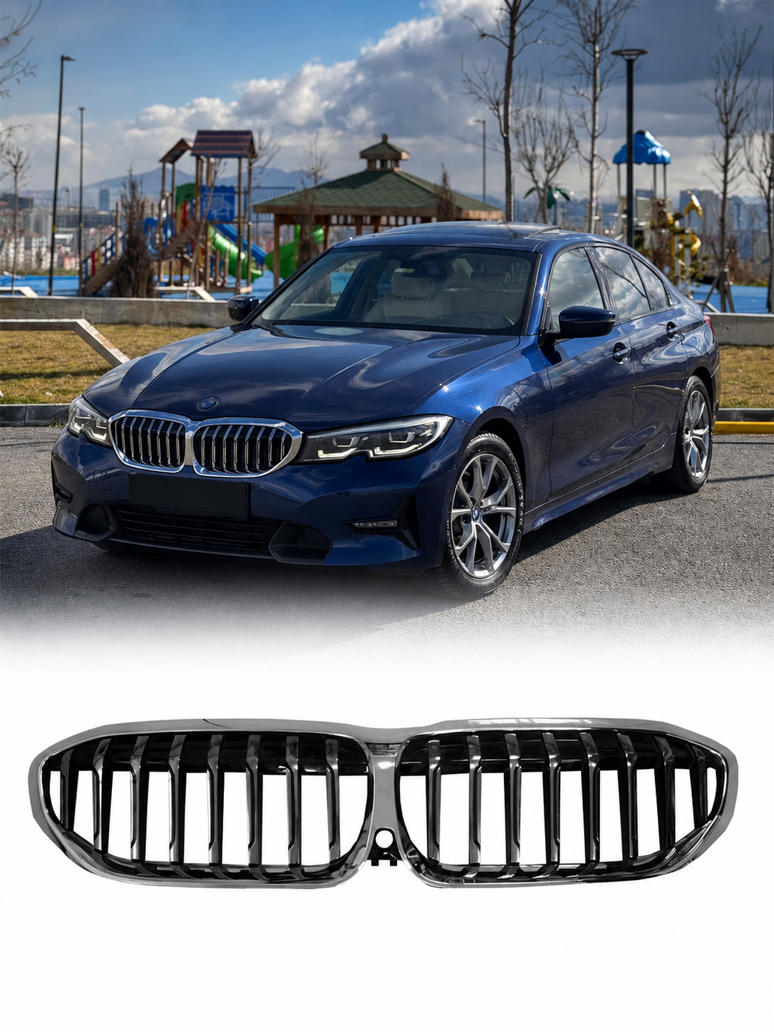 BMW 3 Serisi G20 2019-2022 Luxury Line Full Krom Ön Panjur