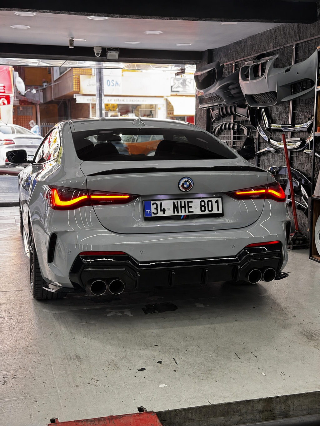 BMW G22 Coupe G23 Cabrio Aero Body Kit arka tampon yan ekleri