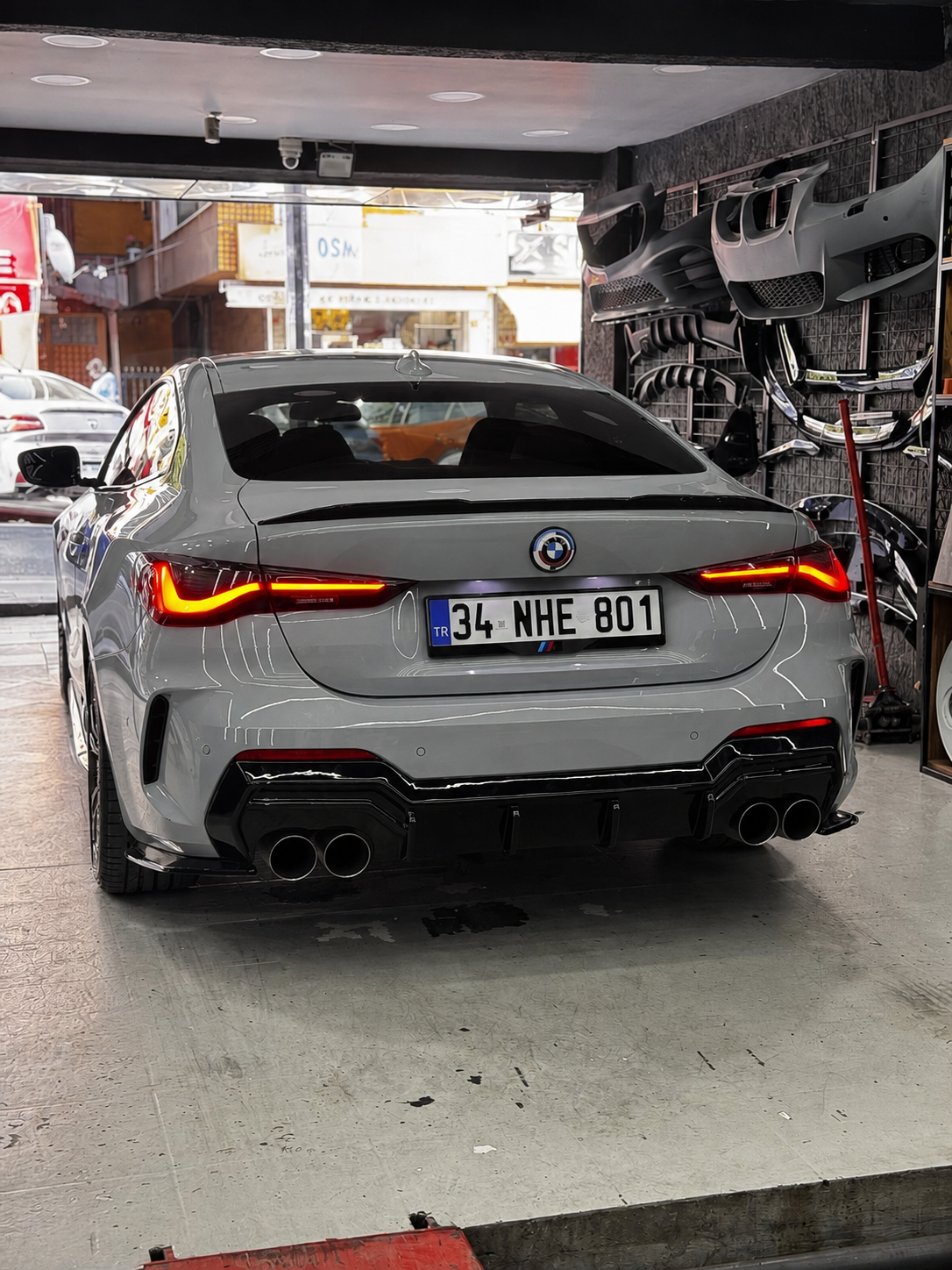 BMW G22 Coupe G23 Cabrio Aero Body Kit arka tampon yan ekleri