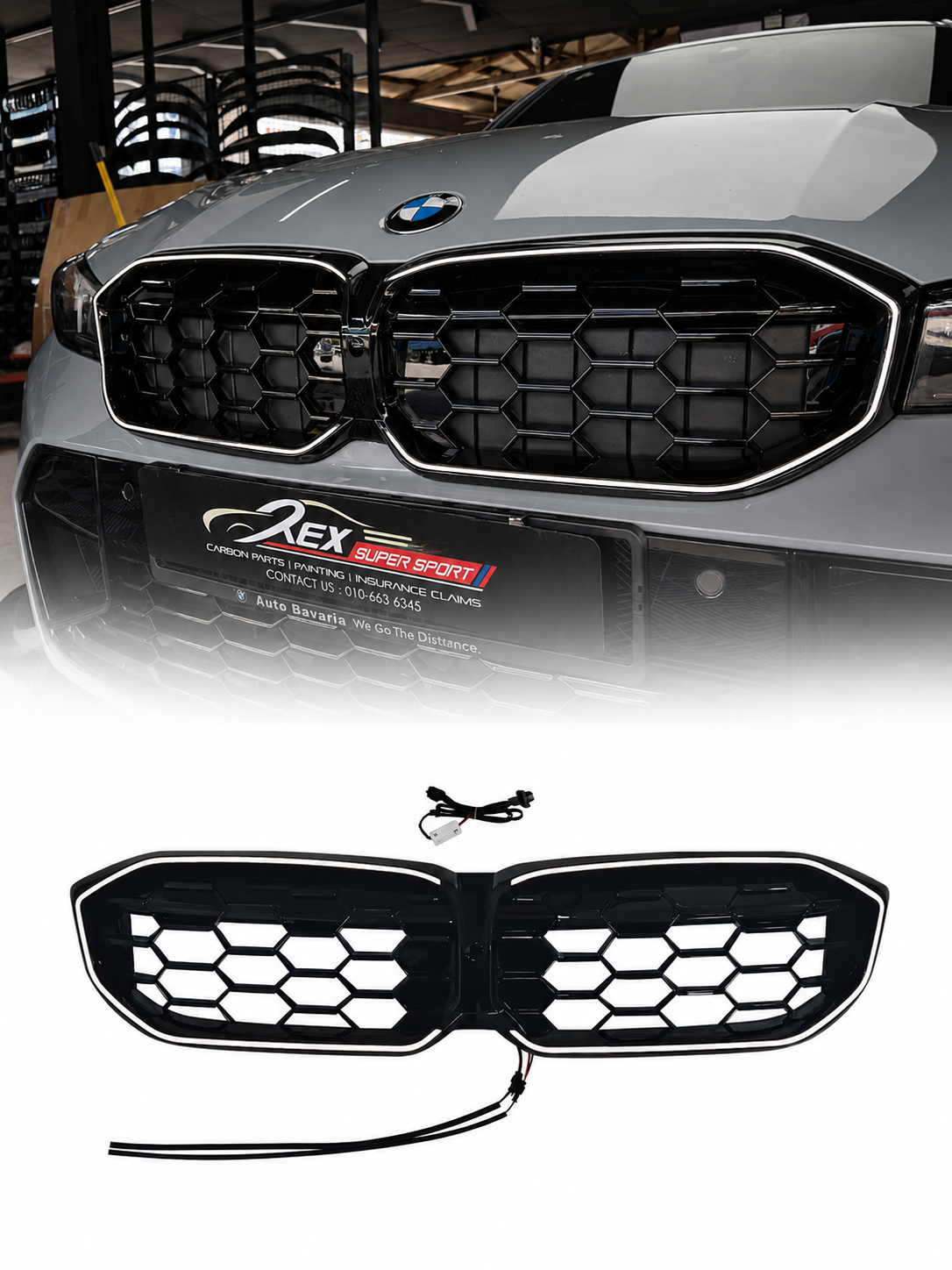 BMW 3 SERİSİ G20 LCI 2022+ M340i STYLE LEDLİ PANJUR PIANO BLACK