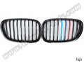 BMW 7 Serisi F01 2009-2012 Uyumlu Piano Siyah M Renkli Ön Panjur Seti