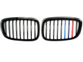 BMW 5 Serisi GT F07 ve F07 LCI 2009-2016 Uyumlu Piano Siyah M Renkli Ön Panjur Seti