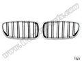BMW 5 Serisi F10 ve F10 LCI 2010-2016 Uyumlu Krom/Siyah, Çift Çıtalı Ön Panjur Seti