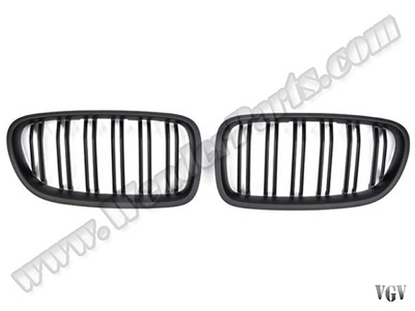 BMW 5 Serisi F10 ve F10 LCI 2010-2016 Uyumlu Mat Siyah, Çift Çıtalı Ön Panjur Seti