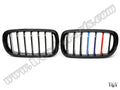 BMW X5 F15 / X6 F16 2014-2018 Uyumlu Piano Siyah M Renkli Ön Panjur Seti