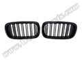 BMW X5 F15 / X6 F16 2014-2018 Uyumlu Piano Siyah, Çift Çıtalı Ön Panjur Seti