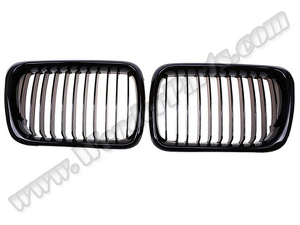 BMW 3 Serisi E36 1997-1999 Uyumlu Piano Siyah Ön Panjur Seti