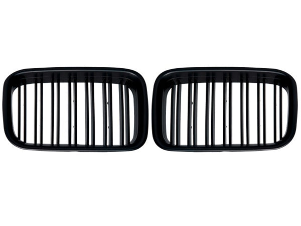 BMW 3 Serisi E36 1991-1996 Uyumlu Mat Siyah, Çift Çıtalı Ön Panjur Seti