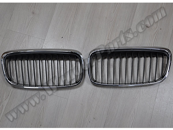 BMW 2 Serisi Active Tourer F45 2014-2017 Uyumlu Krom/Siyah, Basis Style Ön Panjur Seti