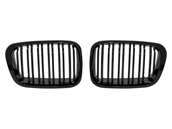 BMW 3 Serisi E46 1998-1901 Uyumlu Piano Siyah, Çift Çıtalı, Sedan Ön Panjur Seti