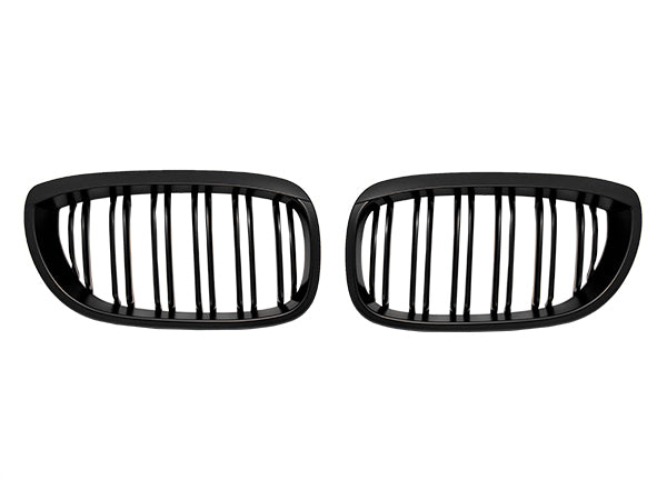 BMW 3 Serisi E46 2003-2006 Uyumlu Mat Siyah, Çift Çıtalı, Coupe Ön Panjur Seti