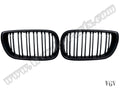 BMW 3 Serisi E46 2002-2005 Uyumlu Mat Siyah, Çift Çıtalı, Sedan Ön Panjur Seti