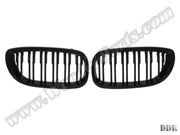 BMW 3 Serisi E46 2003-2006 Uyumlu Piano Siyah, Çift Çıtalı, Coupe Ön Panjur Seti