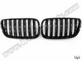 BMW X3 E83 LCI 2007-2010 Uyumlu Piano Siyah Ön Panjur Seti