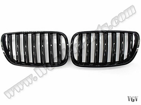 BMW X3 E83 LCI 2007-2010 Uyumlu Piano Siyah Ön Panjur Seti