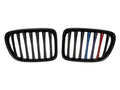 BMW X1 E84 2010-2015 Uyumlu Piano Siyah M Renkli Ön Panjur Seti