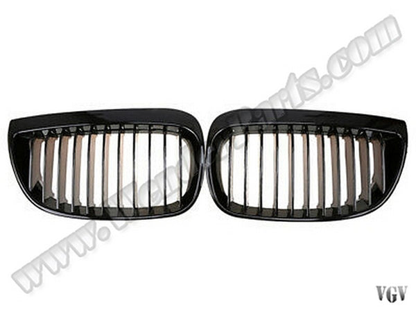 BMW 1 Serisi E87 2004-2007 Uyumlu Piano Siyah, Sport Style Ön Panjur Seti