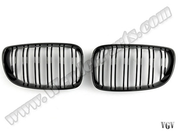 BMW 1 Serisi E87 LCI 2007-2011 Uyumlu Piano Siyah, Çift Çıtalı Ön Panjur Seti