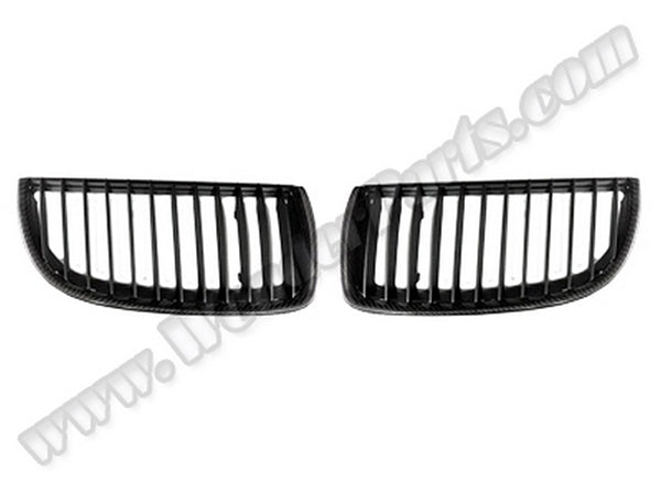 BMW 3 Serisi E90 2005-2008 Uyumlu Karbon Ön Panjur Seti