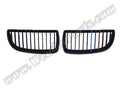BMW 3 Serisi E90 2005-2008 Uyumlu Piano Siyah M Renkli Ön Panjur Seti