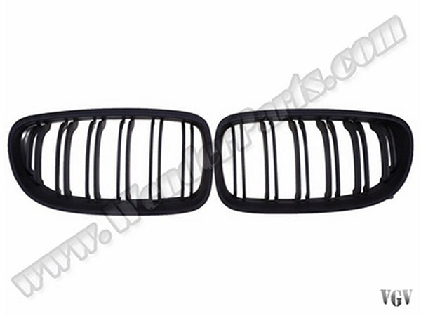 BMW 3 Serisi E90 LCI 2009-2011 Uyumlu Mat Siyah, Çift Çıtalı Ön Panjur Seti