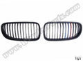 BMW 3 Serisi E92 LCI 2010-2013 Uyumlu Piano Siyah M Renkli Ön Panjur Seti