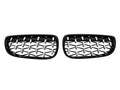BMW 3 Serisi E92 LCI 2010-2013 Uyumlu Siyah/Krom/Siyah, Diamond Style Ön Panjur Seti