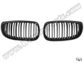 BMW 3 Serisi E92 2006-2009 Uyumlu Mat Siyah, Çift Çıtalı Ön Panjur Seti