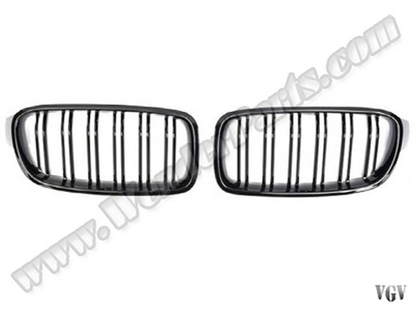 BMW 3 Serisi F30 ve F30 LCI 2012-2018 Uyumlu Piano Siyah, Çift Çıtalı Ön Panjur Seti