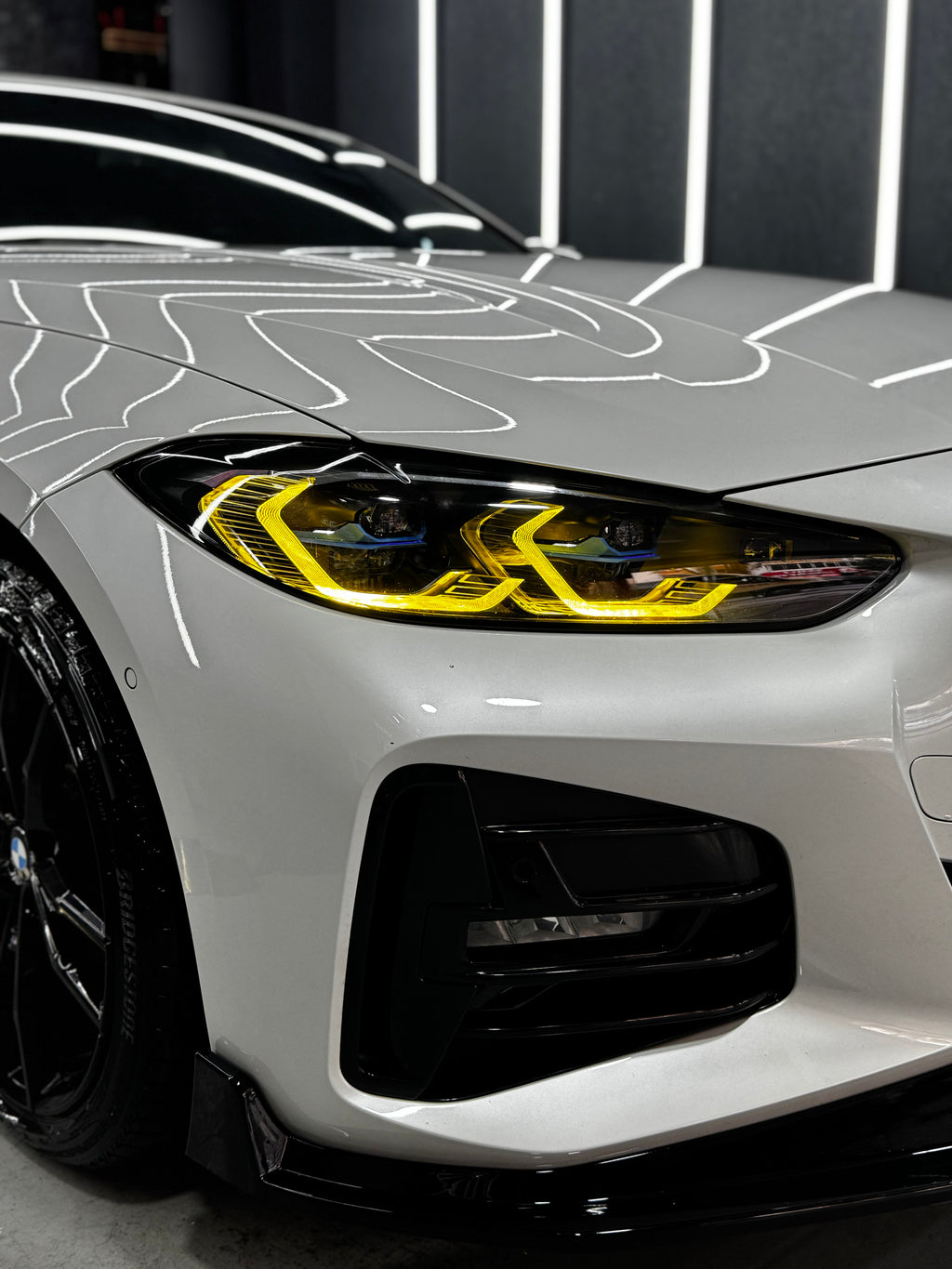 BMW G22 G23 G26 i4 sarı gündüz farı modülü sağ sol takım