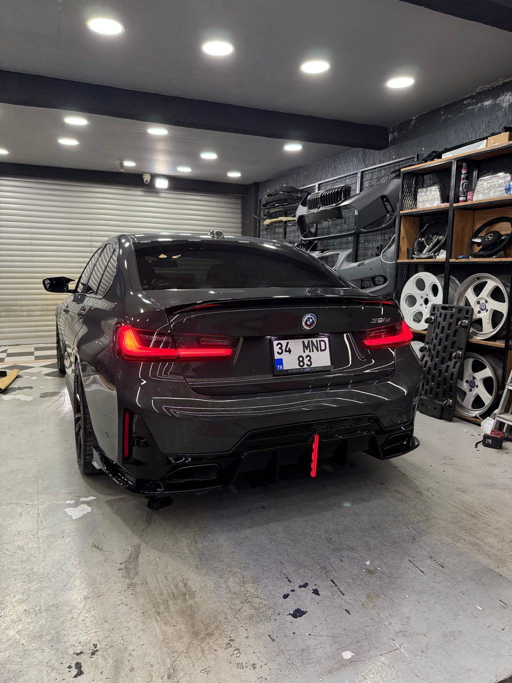 BMW 3 Serisi G20 LCI BM Power LED Aydınlatmalı Arka Difüzör ve Egzoz Ucu Seti