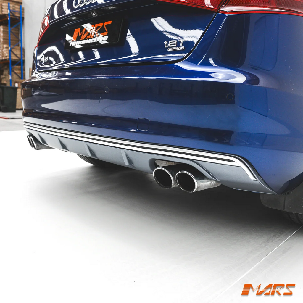 Audi A3 8V 2013-2016 Hatchback çift taraflı egzoz açıklıklı arka difüzör - HY TUNING