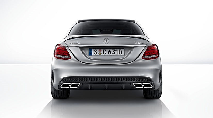 Mercedes W205 Sedan 2014-2018 C63 AMG Style komple arka tampon petek ızgara ve difüzör ürün görseli 4