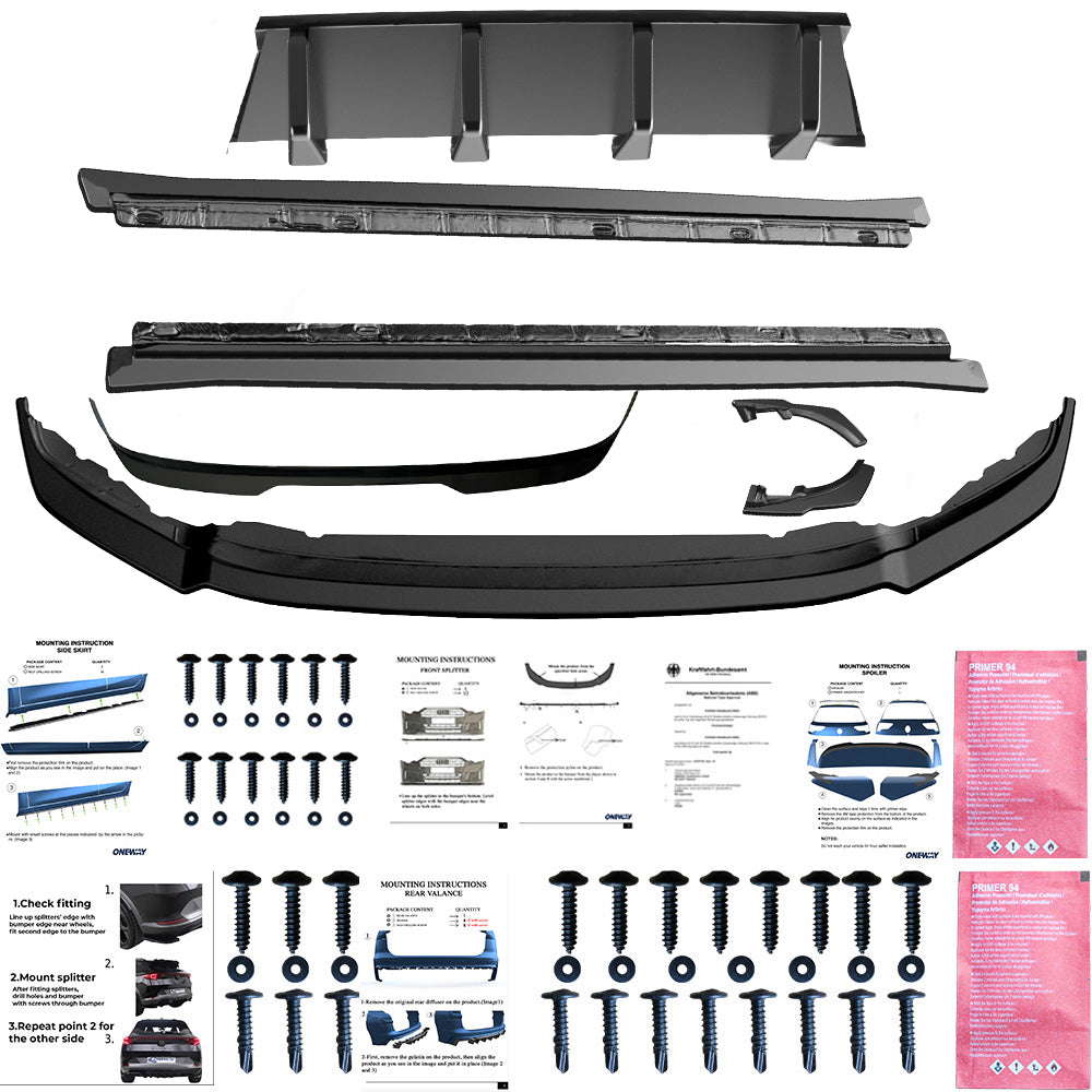 Gövde Kiti Uyumlu VW VOLKSWAGEN Tiguan MK2 R-Line 2015-2020