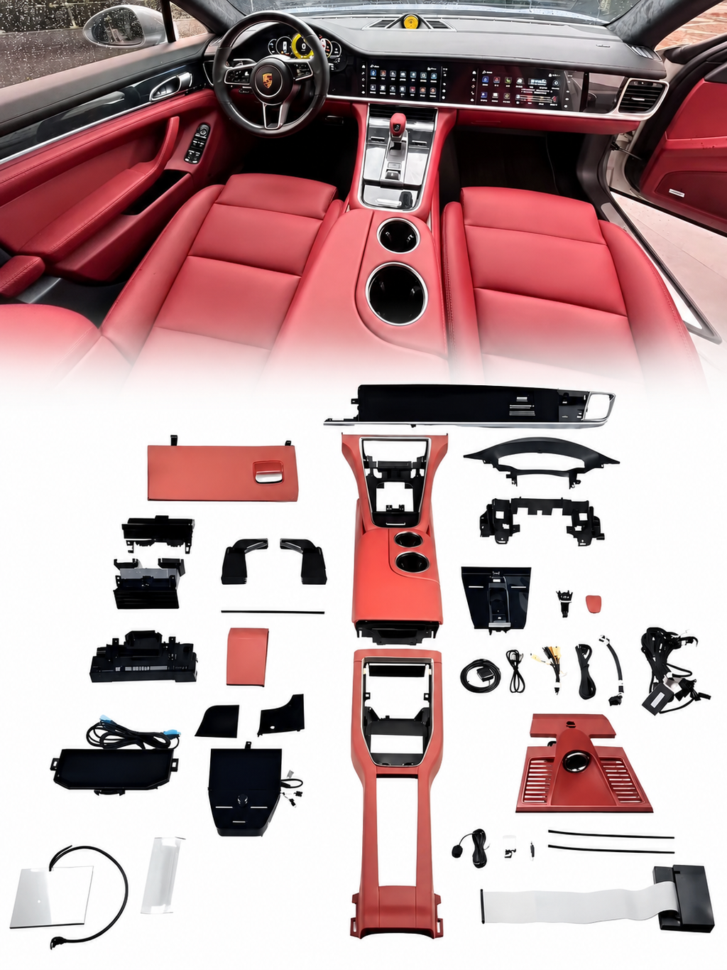 Porsche Panamera 970 2010-2016 2024 976 Style iç dönüşüm seti genel görünüm - HY TUNING ürün görseli 1