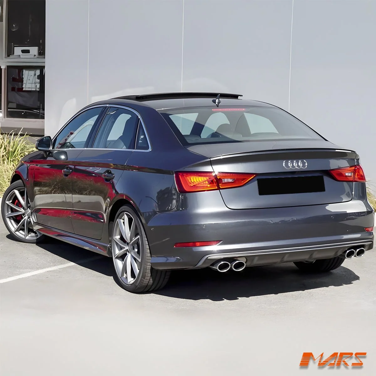 Audi A3 8V 2013-2016 Sedan Cabrio standart tampon uyumlu arka difüzör ürün fotoğrafı - HY TUNING