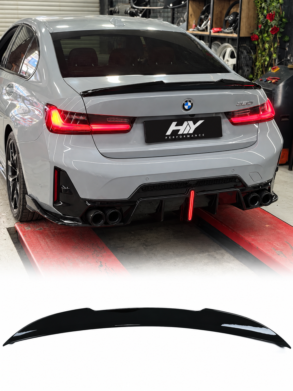 BMW 3 Serisi G20 2018-2026 Uyumlu Psm Style Spoyler - Parlak Siyah