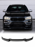 BMW X6 F16 M Sport 2014-2019 Ön Tampon Eki (Lip) Parlak Siyah