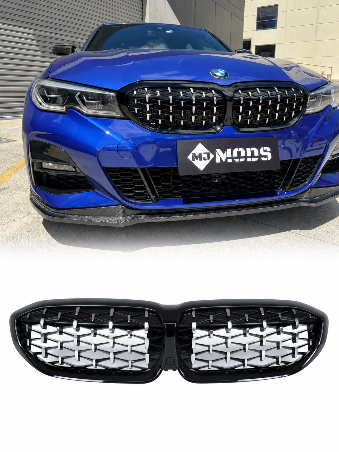 BMW 3 Serisi G20 2018-2022 Uyumlu Krom Siyah M340i Style Panjur