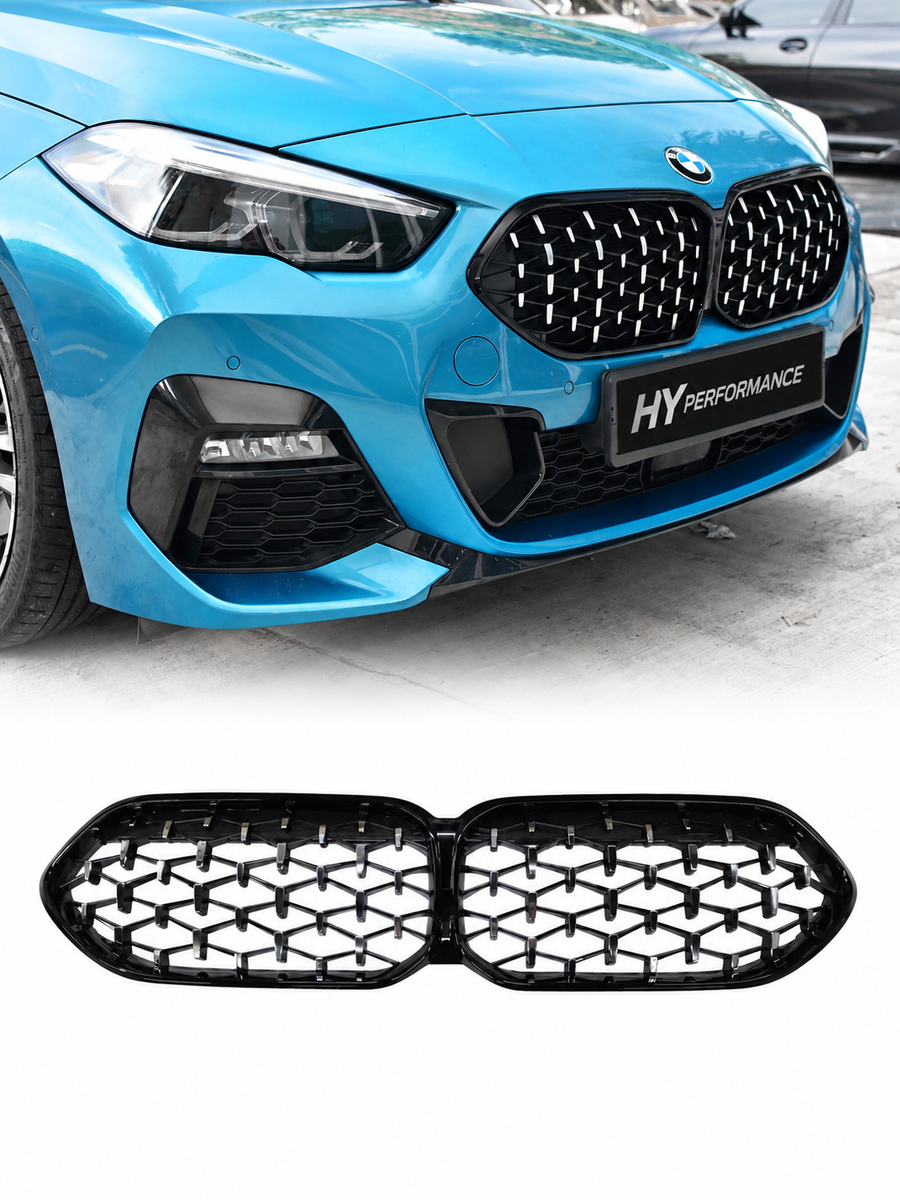 BMW 2 Serisi F44 Gran Coupe 2019-2024 Diamond M235i Style Siyah/Krom Ön Panjur