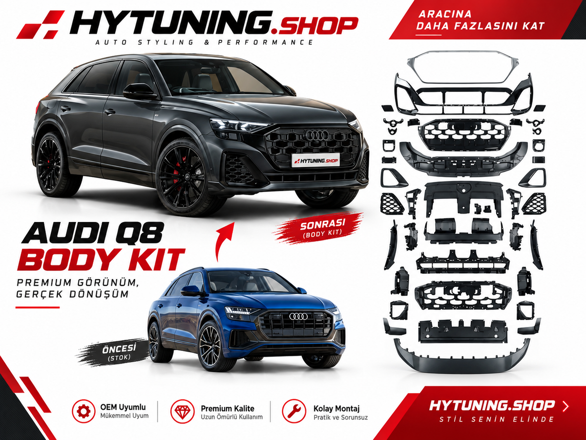 AUDI Q8 2019+ İÇİN 2024+ S-LINE ÖN TAMPON DÖNÜŞÜM SETİ