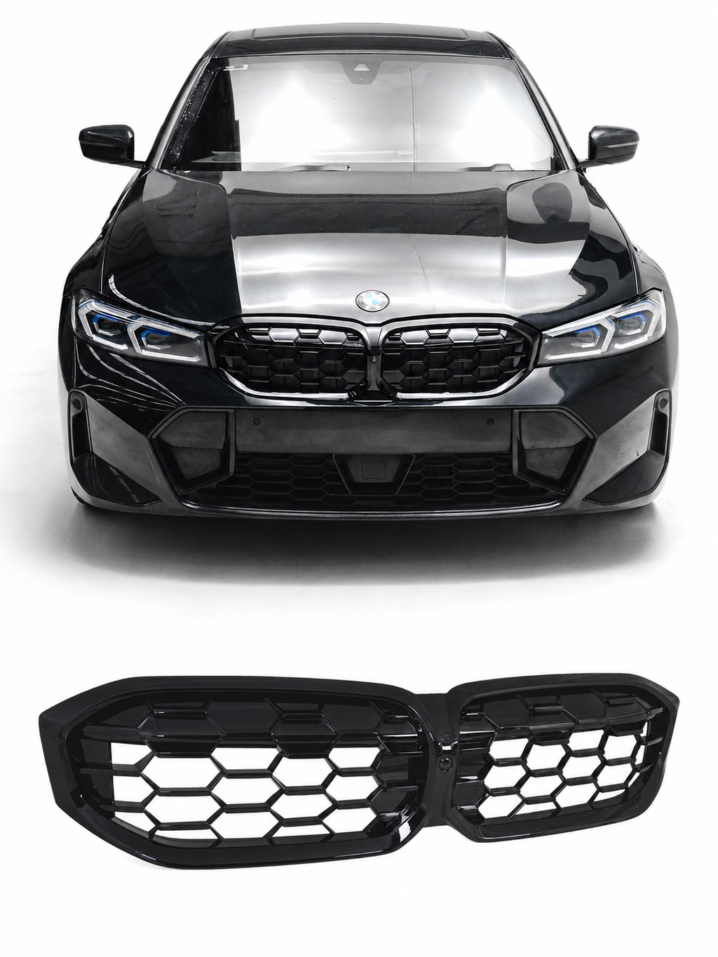 BMW 3 Serisi G20 LCI Facelift M340i Diamond Parlak Siyah Panjur