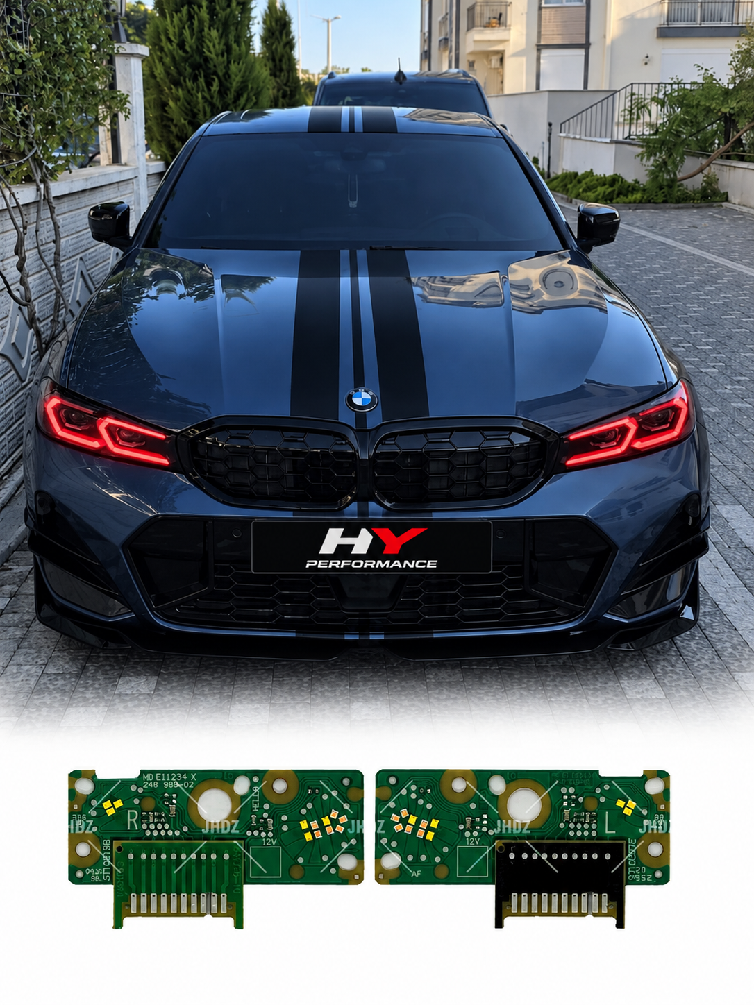 BMW 3 Serisi G20 LCI kırmızı gündüz farı DRL modülü beyni sağ sol set