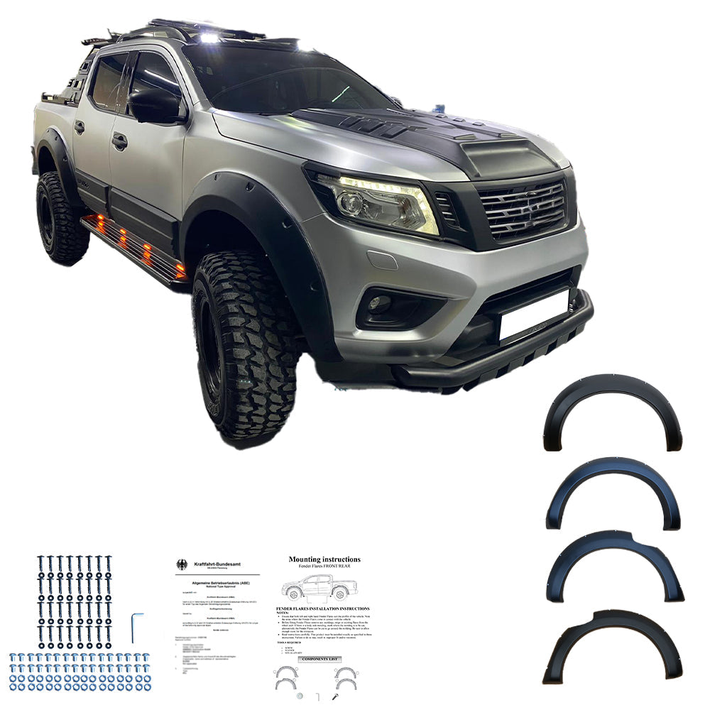 Çamurluk Dodik Seti Uyumlu NISSAN Navara NP300 (D23) 2017-2021 ABE TÜV Belgeli