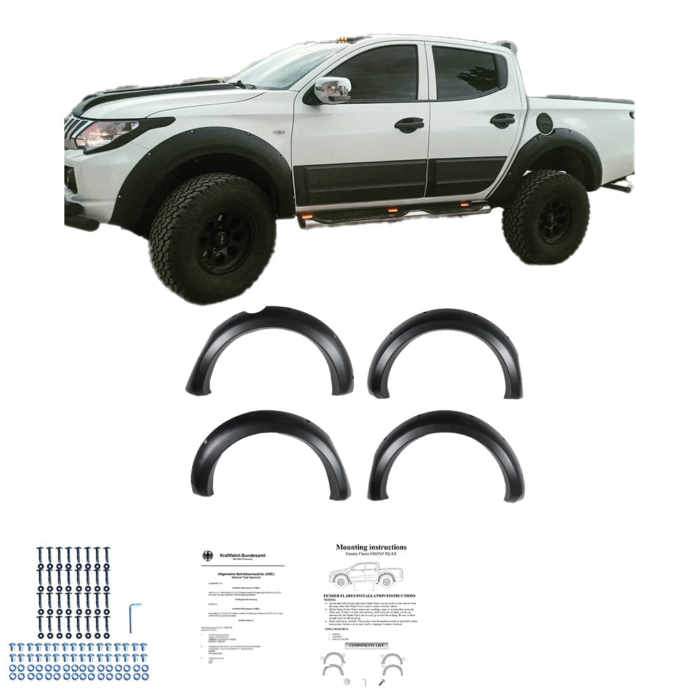 Çamurluk Dodik Seti Uyumlu MITSUBISHI L200 Triton Series 5 2015-2018 ABE TÜV Belgeli