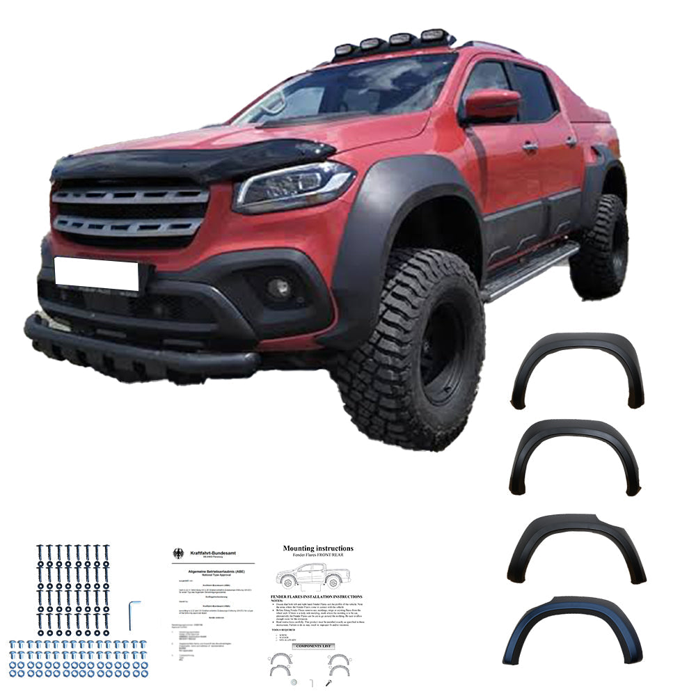 Çamurluk Dodik Seti Uyumlu MERCEDES X Class W470 2017+ ( Jumbo ) ABE TÜV Belgeli